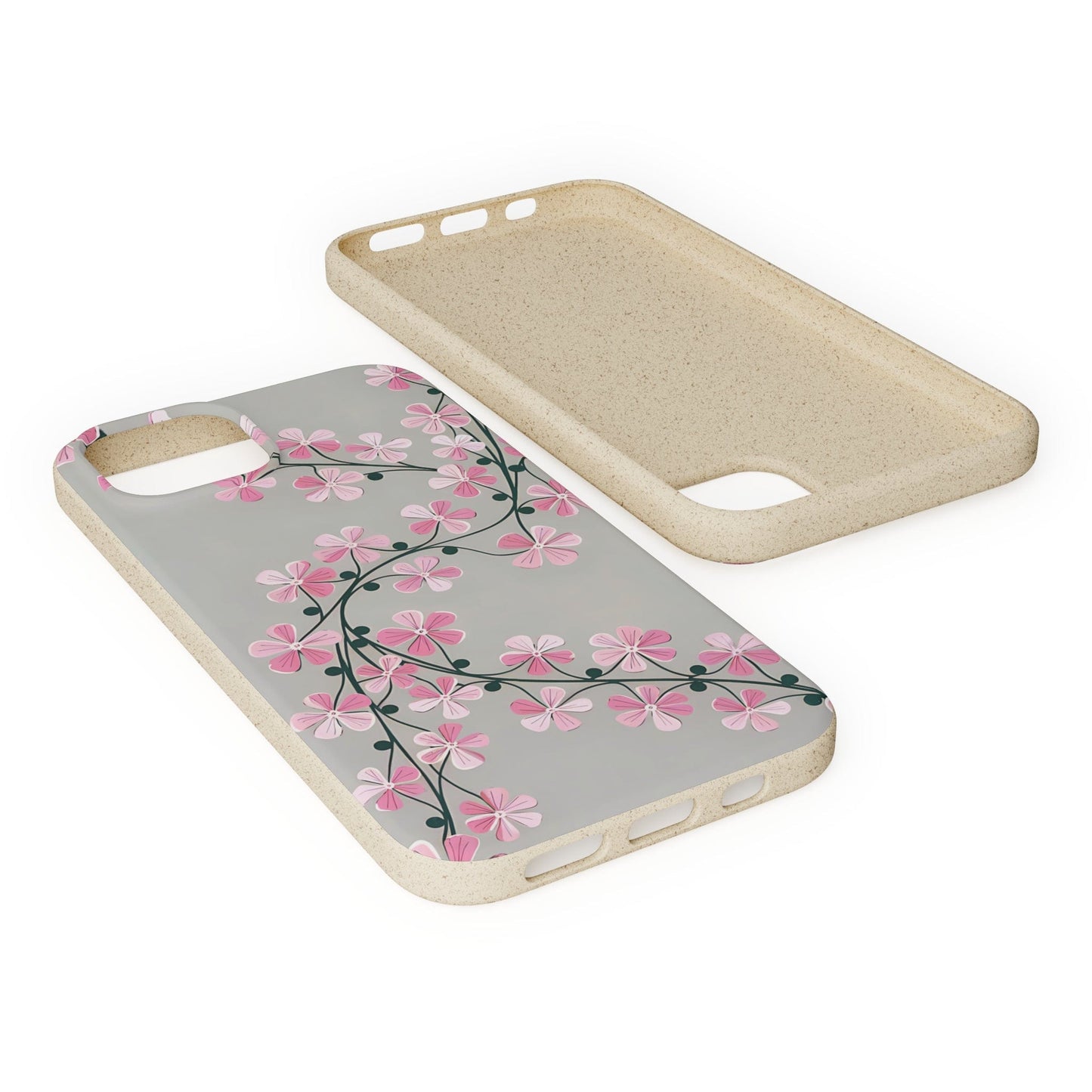 Stepping Green Phone Case Pink Floral Vine Bio Case
