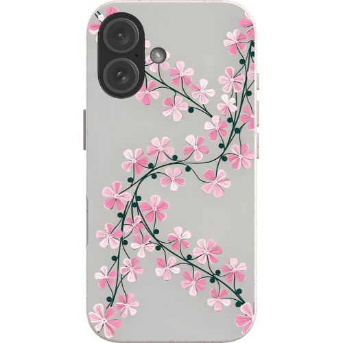 Stepping Green Phone Case Pink Floral Vine Bio Case