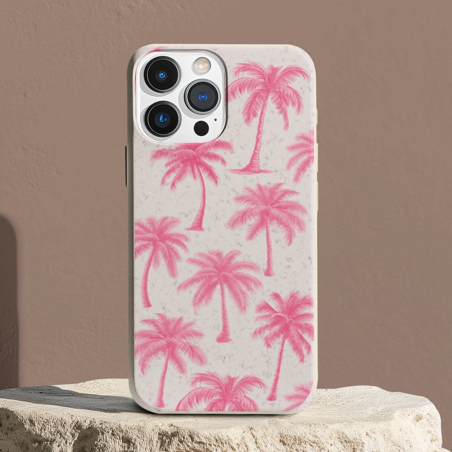 Stepping Green Phone Case Pink Palm Trees Bio Case