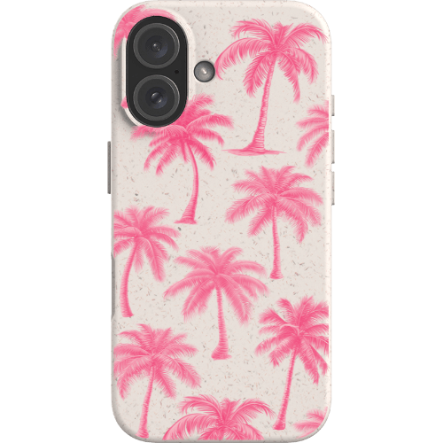 Stepping Green Phone Case Pink Palm Trees Bio Case