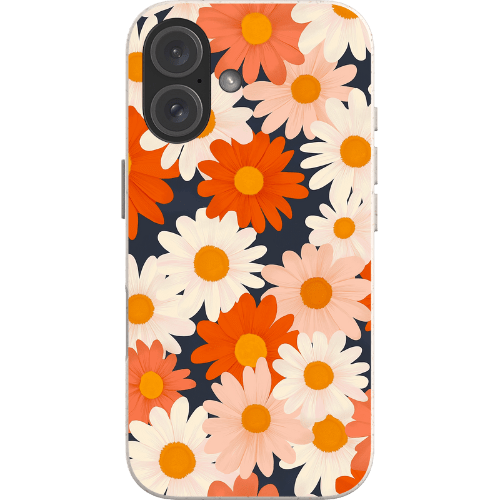 Stepping Green Phone Case Retro Daisy on Blue Bio Case