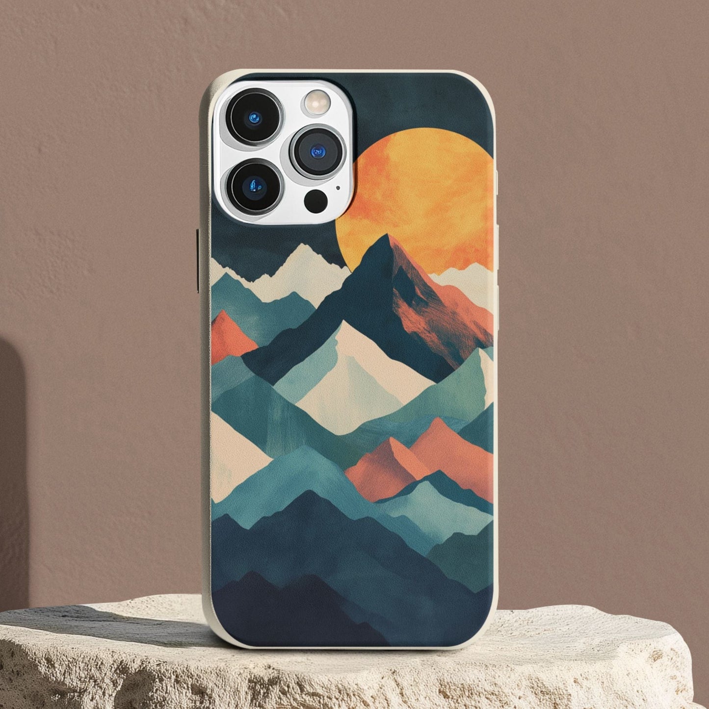 Stepping Green Phone Case Retro Mountain Sunset Bio Case
