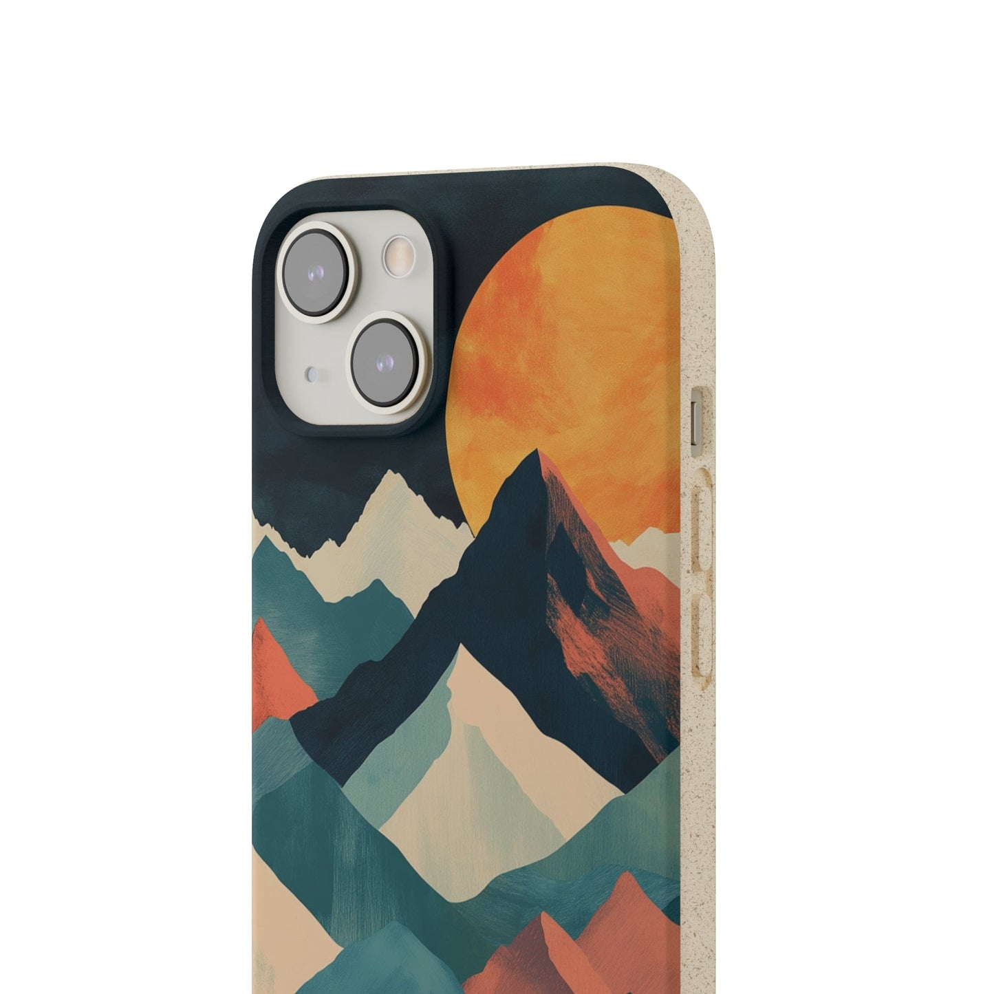 Stepping Green Phone Case Retro Mountain Sunset Bio Case