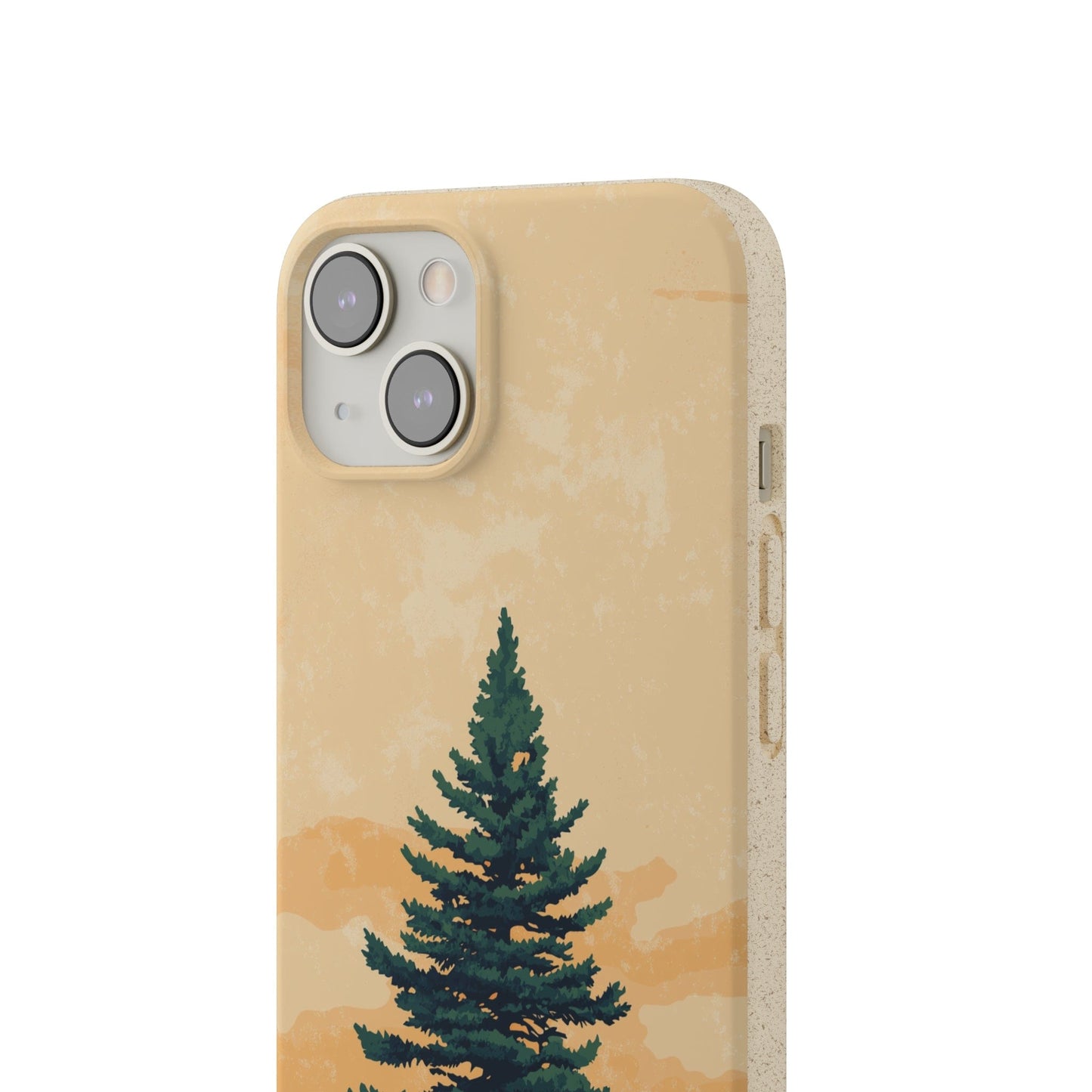 Stepping Green Phone Case Retro Mountain Tree Bio Case