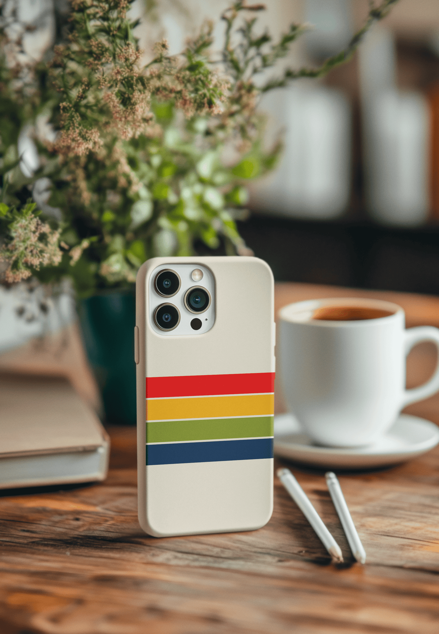 Stepping Green Phone Case Retro Stripes Horizontal Bio Case
