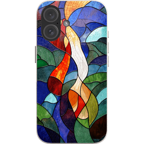 Stepping Green Phone Case Stained Glass Abstract Bio Case