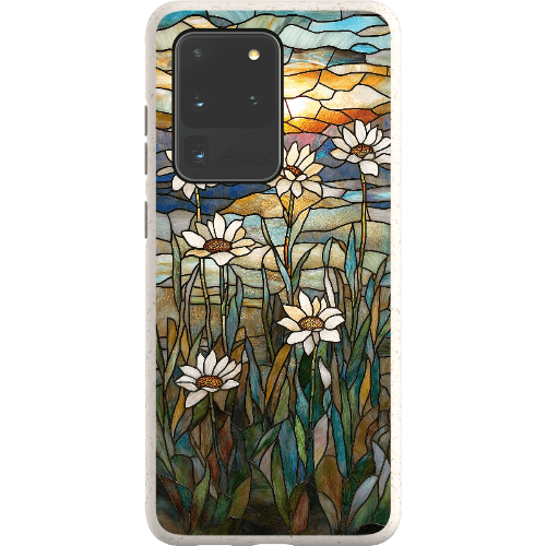 Stepping Green Phone Case Stained Glass Daisies Bio Case