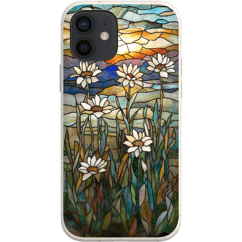 Stepping Green Phone Case Stained Glass Daisies Bio Case
