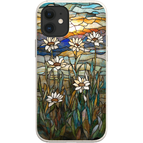 Stepping Green Phone Case Stained Glass Daisies Bio Case