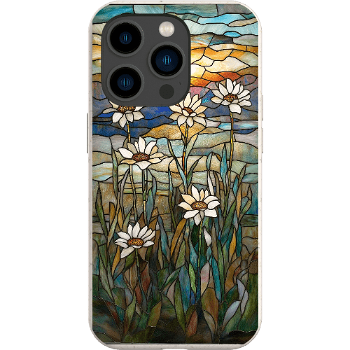 Stepping Green Phone Case Stained Glass Daisies Bio Case