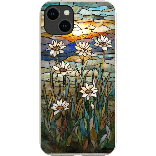 Stepping Green Phone Case Stained Glass Daisies Bio Case