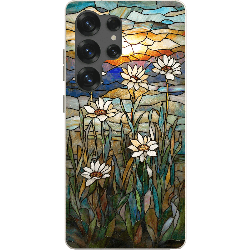 Stepping Green Phone Case Stained Glass Daisies Bio Case