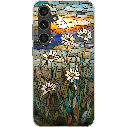Stepping Green Phone Case Stained Glass Daisies Bio Case