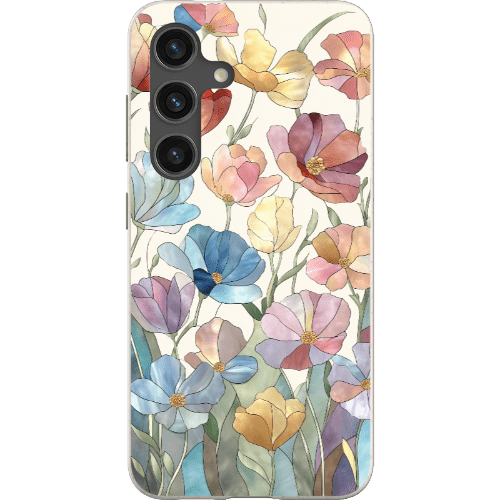 Stepping Green Phone Case Stained Glass Flowers Bio Case