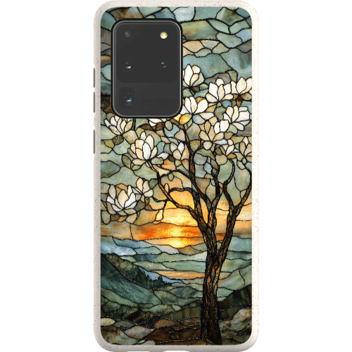 Stepping Green Phone Case Stained Glass Magnolia Tree Bio Case