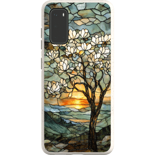 Stepping Green Phone Case Stained Glass Magnolia Tree Bio Case