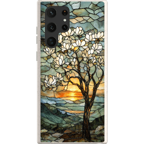 Stepping Green Phone Case Stained Glass Magnolia Tree Bio Case