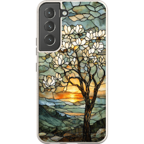 Stepping Green Phone Case Stained Glass Magnolia Tree Bio Case
