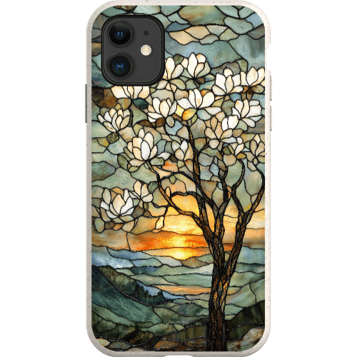 Stepping Green Phone Case Stained Glass Magnolia Tree Bio Case