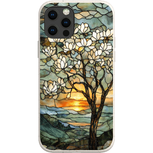 Stepping Green Phone Case Stained Glass Magnolia Tree Bio Case