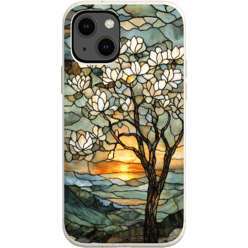 Stepping Green Phone Case Stained Glass Magnolia Tree Bio Case