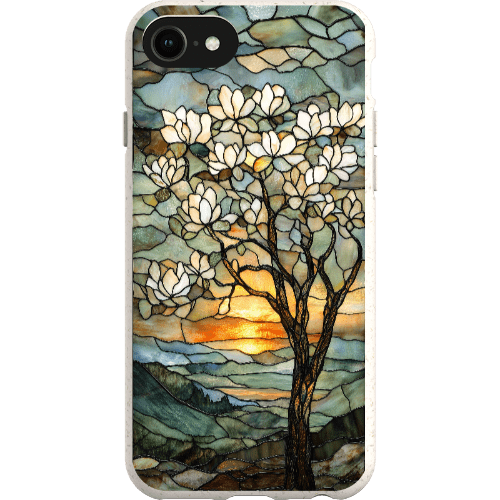 Stepping Green Phone Case Stained Glass Magnolia Tree Bio Case