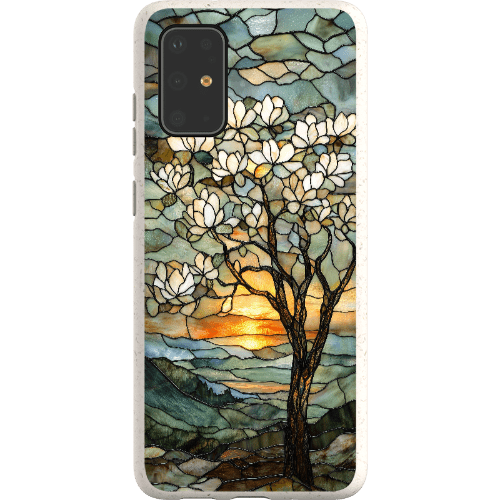 Stepping Green Phone Case Stained Glass Magnolia Tree Bio Case