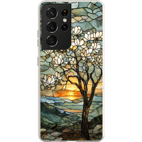 Stepping Green Phone Case Stained Glass Magnolia Tree Bio Case