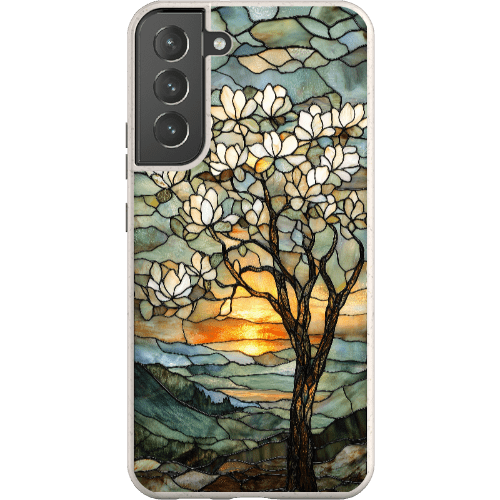 Stepping Green Phone Case Stained Glass Magnolia Tree Bio Case