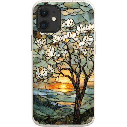Stepping Green Phone Case Stained Glass Magnolia Tree Bio Case