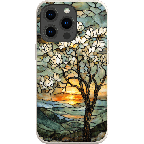 Stepping Green Phone Case Stained Glass Magnolia Tree Bio Case