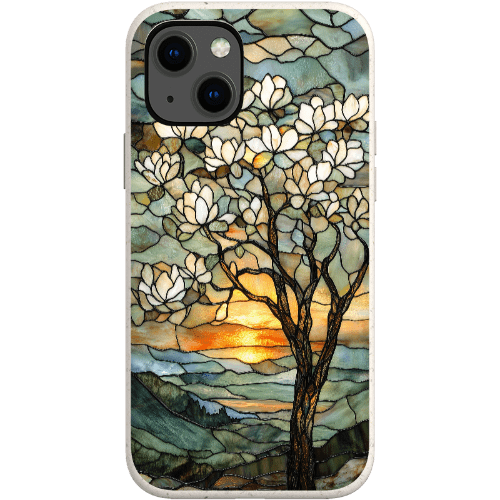 Stepping Green Phone Case Stained Glass Magnolia Tree Bio Case