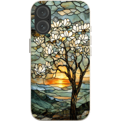 Stepping Green Phone Case Stained Glass Magnolia Tree Bio Case