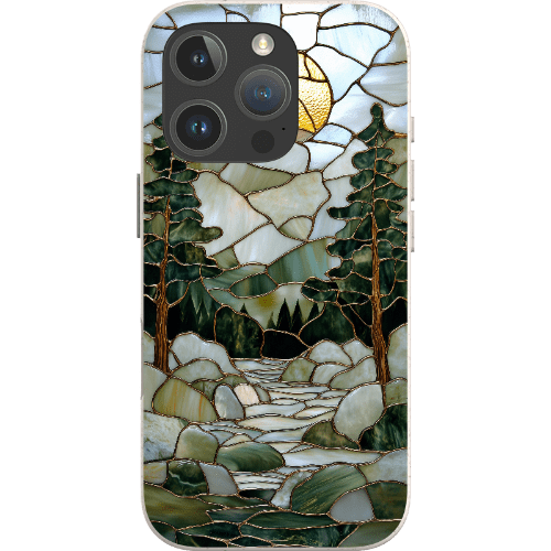 Stepping Green Phone Case Stained Glass Mountain Creek 1 Bio Case