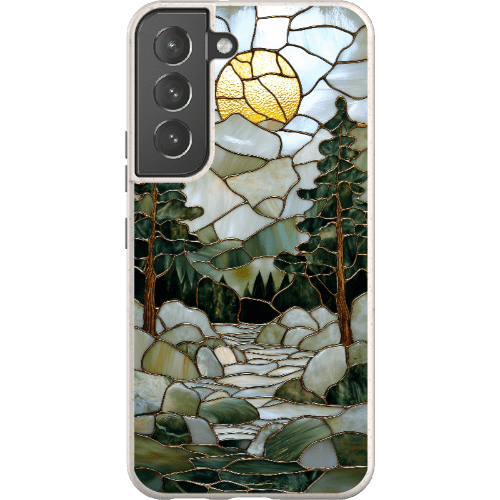 Stepping Green Phone Case Stained Glass Mountain Creek 1 Bio Case