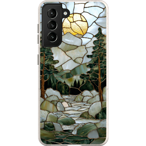 Stepping Green Phone Case Stained Glass Mountain Creek 1 Bio Case