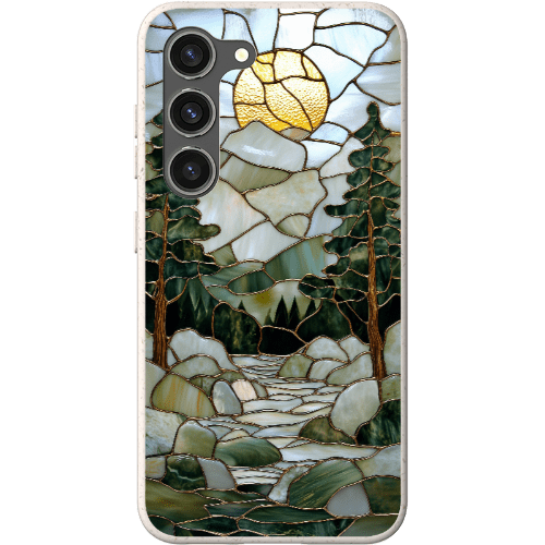 Stepping Green Phone Case Stained Glass Mountain Creek 1 Bio Case