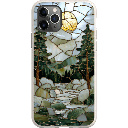 Stepping Green Phone Case Stained Glass Mountain Creek 1 Bio Case