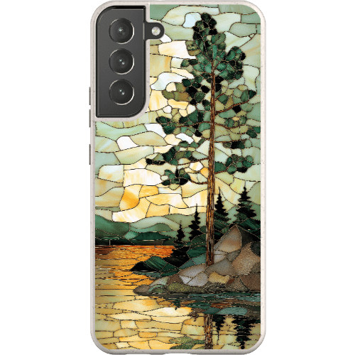 Stepping Green Phone Case Stained Glass Mountain Creek 3 Bio Case