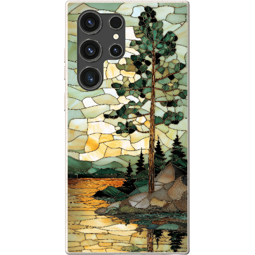Stepping Green Phone Case Stained Glass Mountain Creek 3 Bio Case