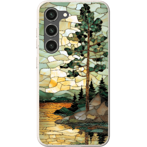 Stepping Green Phone Case Stained Glass Mountain Creek 3 Bio Case