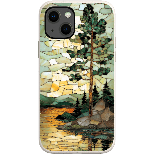 Stepping Green Phone Case Stained Glass Mountain Creek 3 Bio Case