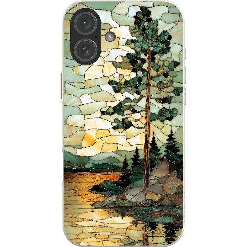 Stepping Green Phone Case Stained Glass Mountain Creek 3 Bio Case
