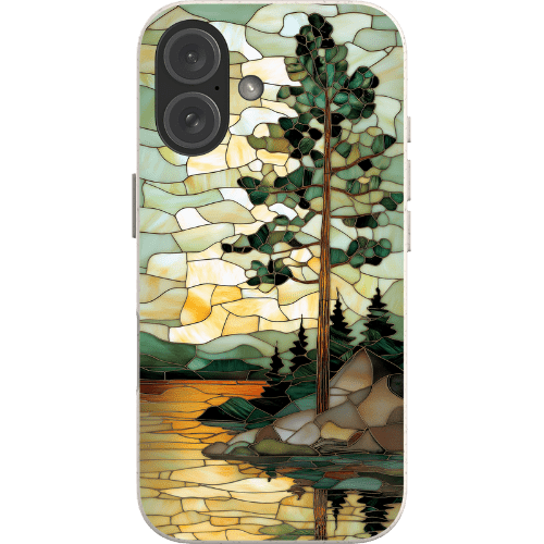 Stepping Green Phone Case Stained Glass Mountain Creek 3 Bio Case