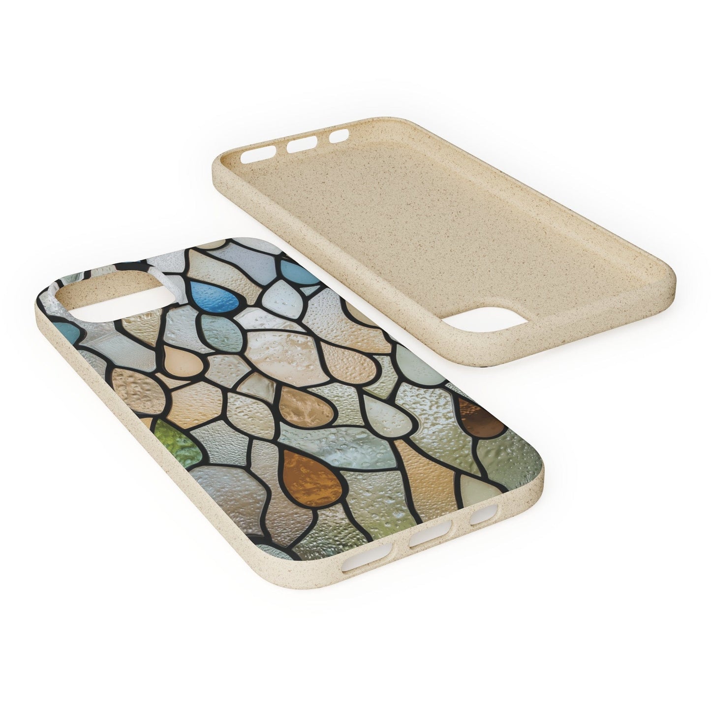 Stepping Green Phone Case Stained Glass Rain Bio Case