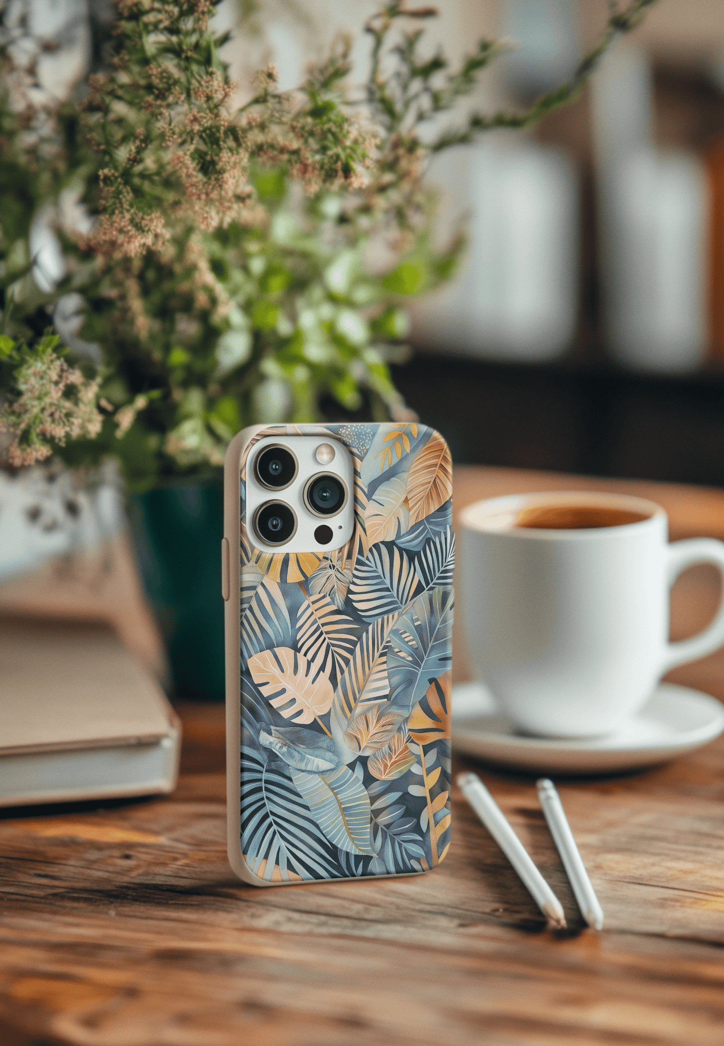 Stepping Green Phone Case Tropical Leaves Bio Case