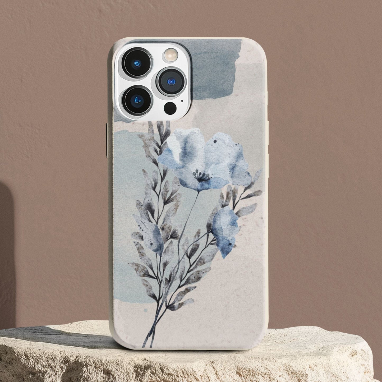 Stepping Green Phone Case Watercolor Blue Floral Blob Bio Case