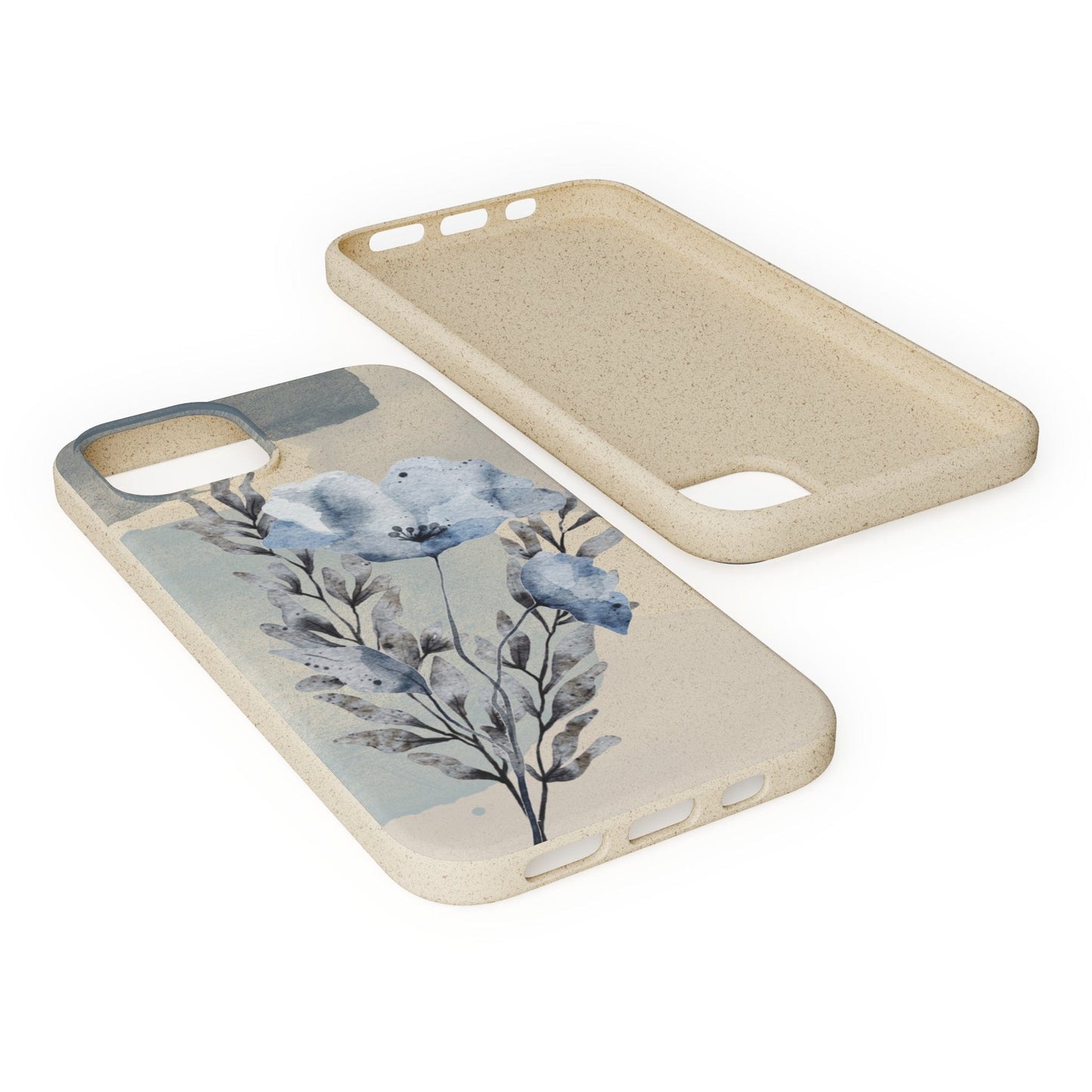 Stepping Green Phone Case Watercolor Blue Floral Blob Bio Case