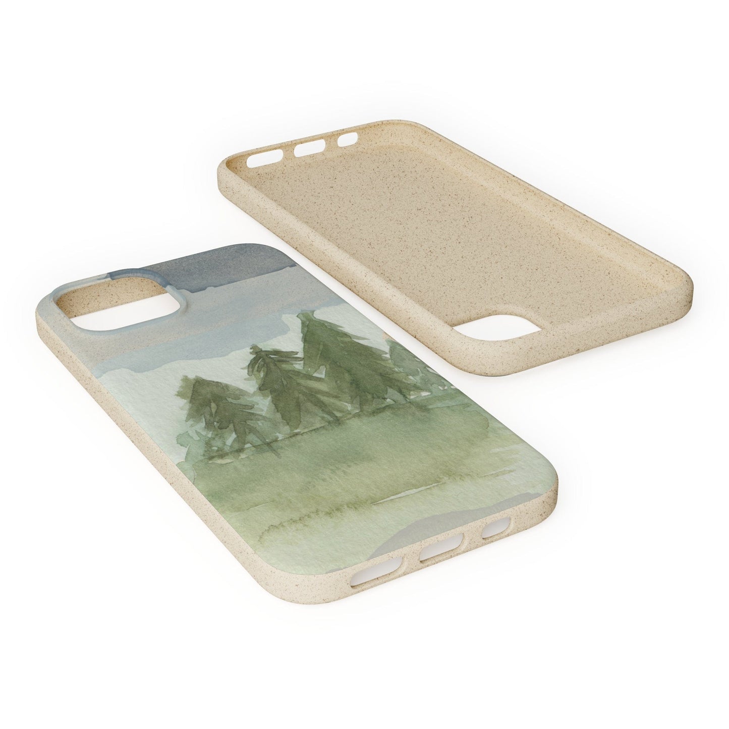 Stepping Green Phone Case Watercolor Forest Blob Bio Case