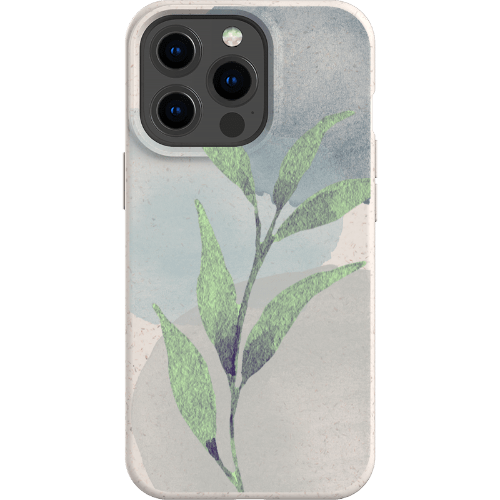 Stepping Green Phone Case Watercolor Green Leaves Bio Case